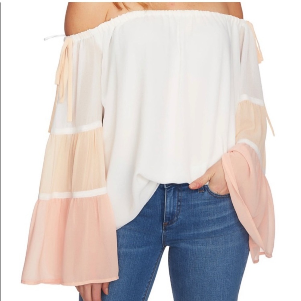 1. State Cold Shoulder Blouse